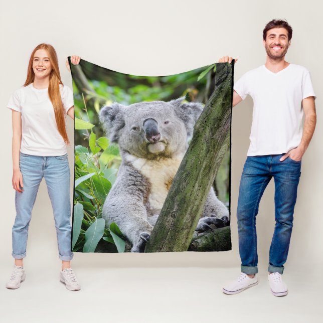 Couverture d'ouatine d'ours de koala grande (En situation)