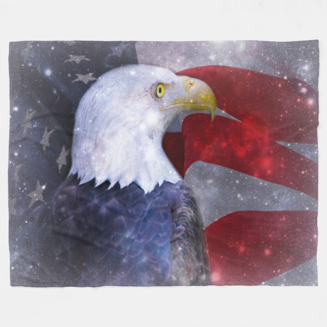 Couverture d'ouatine/Eagle chauve américain (Devant (Horizontal))