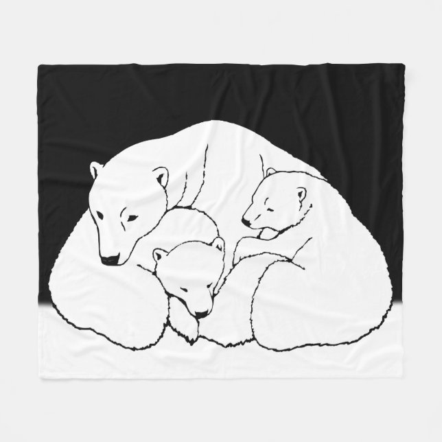 Couverture d'ours polaire Mère & Couvertures d'our (Devant (Horizontal))