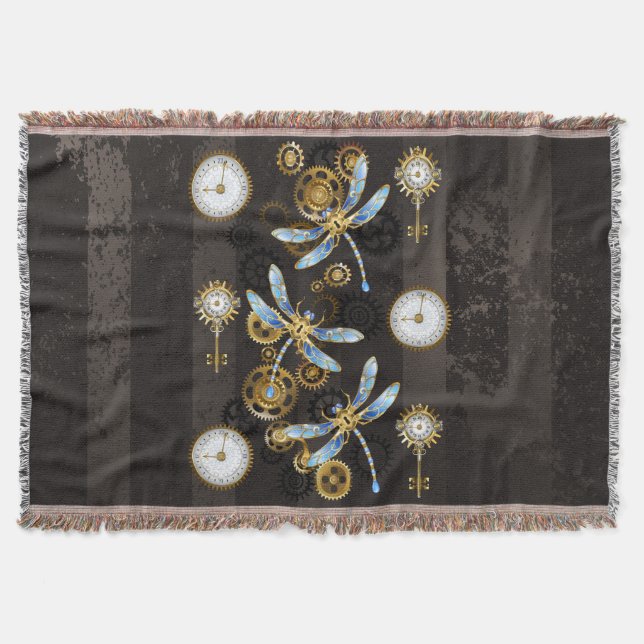 Couverture Dragonflies de Steampunk sur arrière - plan rayé b (Devant)