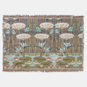 Couverture Dragonflies Water Lilies Marais Art Nouveau