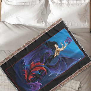 Couverture Dragons gothiques bleus Fantastique sirène Violet