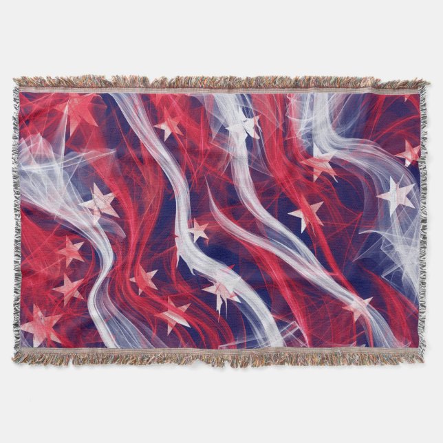 Couverture Drapeau américain Throw Blanket (Devant)