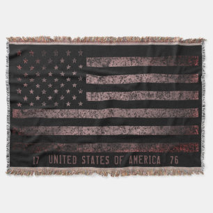 Couverture Drapeau américain vintage rose Grunge Texte Perdu