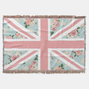 Couverture Drapeau anglais d'Union Jack de roses