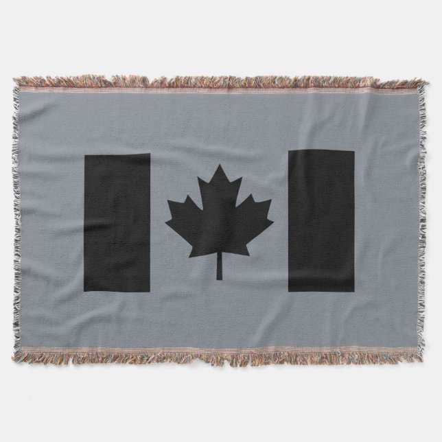 Couverture Drapeau canadien en graphisme noir (Devant)