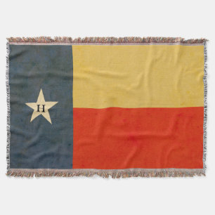 Couverture Drapeau rustique du Texas antique initial