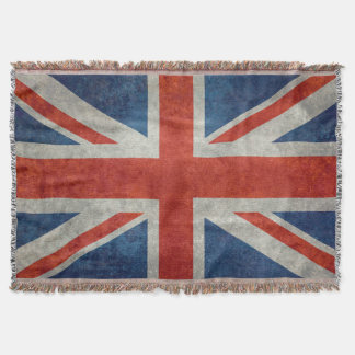 Couverture Drapeau Union Jack britannique dans style rétro te