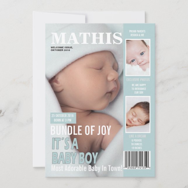 Couverture du magazine faire-part de naissance 3 p (Devant)