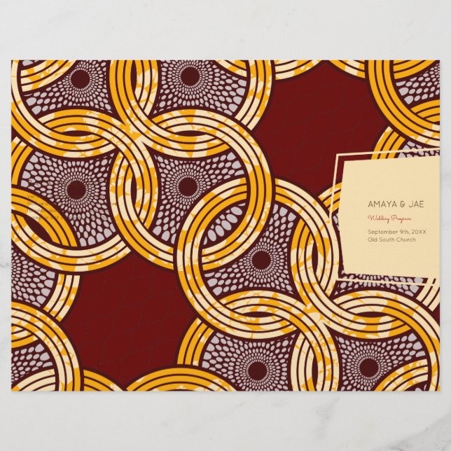 Couverture du programme Floral Or Ankara Kitenge e (Devant)