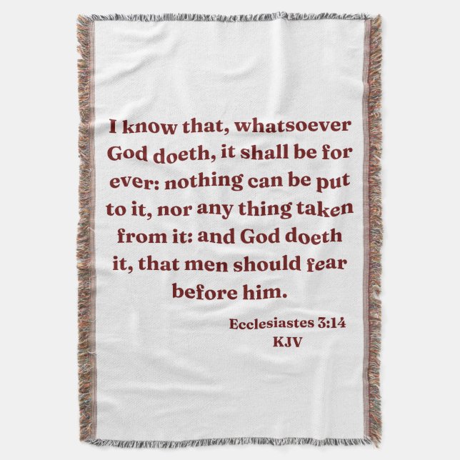 Couverture Ecclésiaste 3:14 KJV Bible Verse (devant Vertical)
