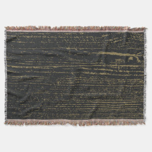 Couverture Élégant grain de bois d'or noir