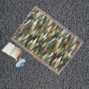 Couverture Élégant Motif d'arbre à pin Forêt rustique