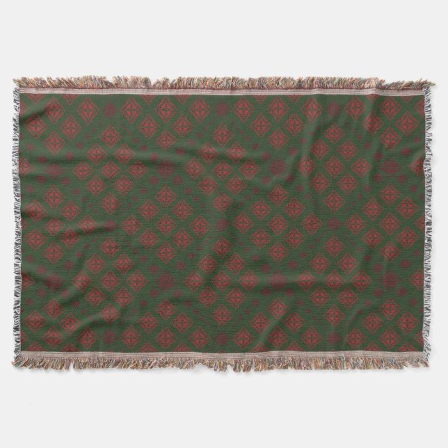 Couverture Elegant Red Mandala Geometric Bedroom & Home Texti (Devant)
