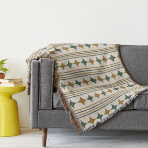 Couverture Élégant rétro starbursts rayé motif