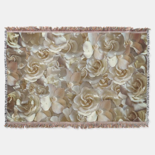 Couverture Élégant Rose floral Motif pétal (Devant)