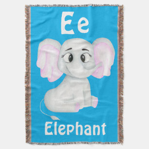 Couverture Elephant personnalise ABC : Lettre E - Ajouter vot
