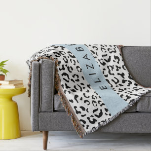 Couverture Empreinte de léopard, Spots, Noir Et Blanc, Votre