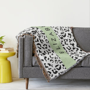 Couverture Empreinte de léopard, Spots, Noir Et Blanc, Votre