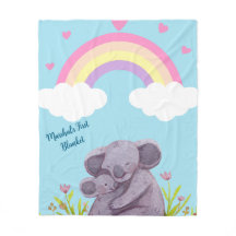 Couverture en arc-en-ciel personnalisé Koala Anima