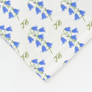 Couverture en laine polaire aux jacinthes bleues a