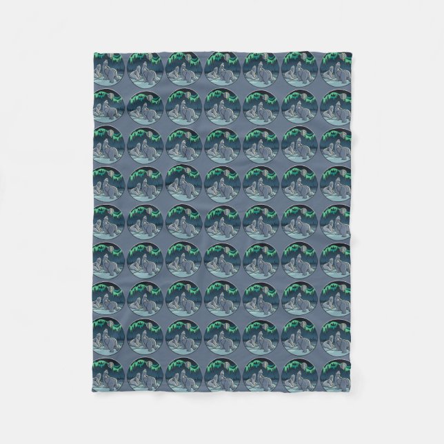 Couverture en laine polaire d'art ours polaire Cou (Devant)