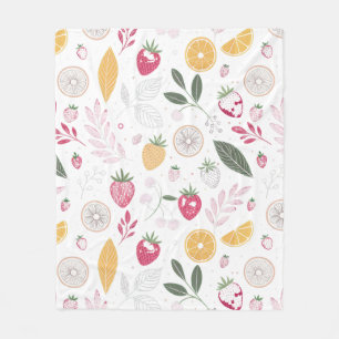 Couverture en laine polaire Jardin de fruits cosyC