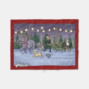 Couverture en laine polaire Metalphant Family Tree