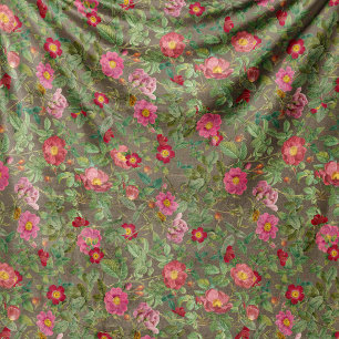 Couverture en laine polaire Vintage Wild Rose en s