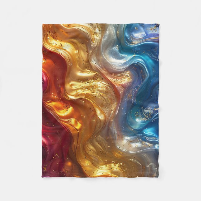 Couverture en polaire à huile métallique (Devant)
