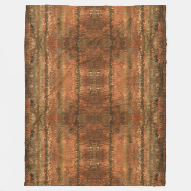 Couverture en polaire à motif Brown rustique sud-o (Devant)
