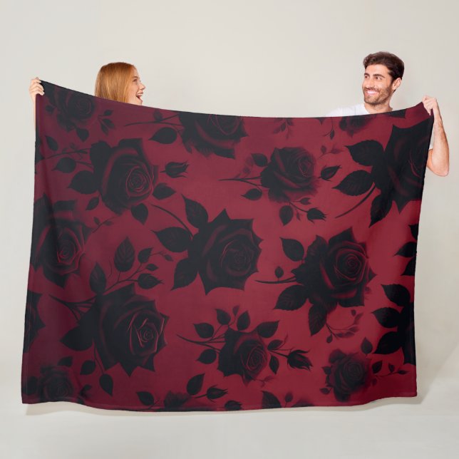 Couverture en polaire Black Paradise 60x80 (En situation)