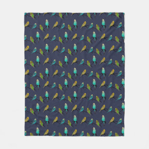 Couverture en polaire Budgie Frenzy (Navy)