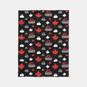 Couverture en polaire Canada Curling Rocks (person