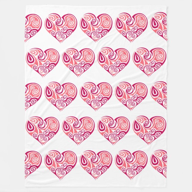 Couverture en polaire - Coeur Design 2 (Devant)