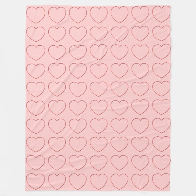 Couverture en polaire - Coeurs de fil multiples (Devant)