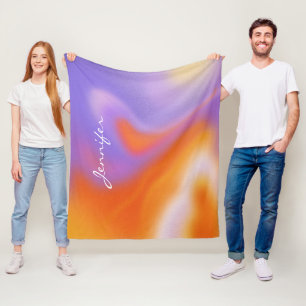 Couverture en polaire colorée Aura moderne
