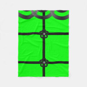 couverture en polaire couleur vert noir