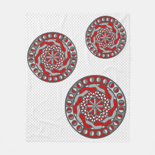 Couverture en polaire de machines rouges