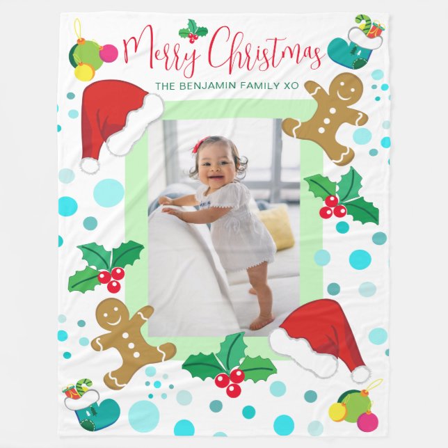 Couverture en polaire de Noël (Devant)