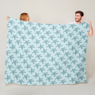 Couverture en polaire de poisson-Starfish turquois
