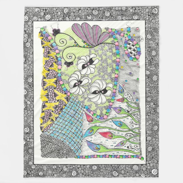 Couverture en polaire de serres et baisers (Devant)