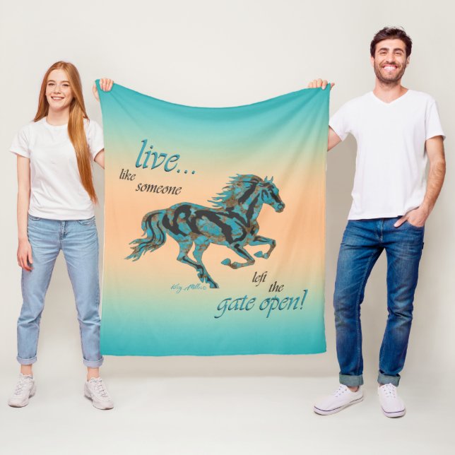 Couverture en polaire du cheval d'inspiration (En situation)
