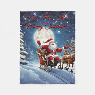 Couverture en polaire du Père Noël