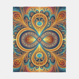 Couverture en polaire en art fractal