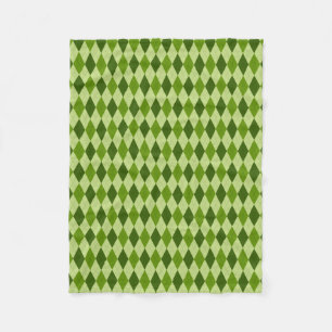 Couverture en polaire en Jacquard vert clair