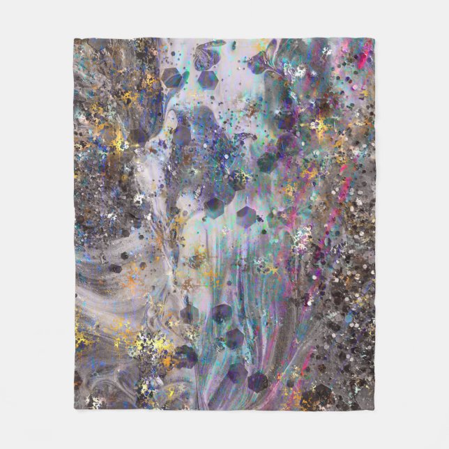 Couverture en polaire en marbre cristal Iridescent (Devant)