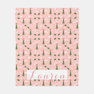 Couverture en polaire en sapin de Noël personnalis