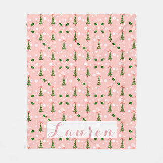 Couverture en polaire en sapin de Noël personnalis