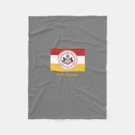 Couverture en polaire gris PERSONNALISÉE avec doss